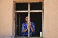 Una refugiada de la minoría yazidí, atacada con dureza por el Estado Islámico, en un campo de refugiados de la ciudad de Silopi