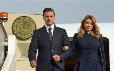 Enrique Peña Nieto y Angélica Rivera durante un viaje oficial a China.