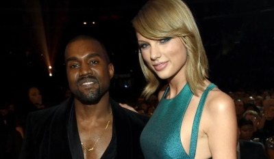 Kanye West y Taylor Swift en 2015. 