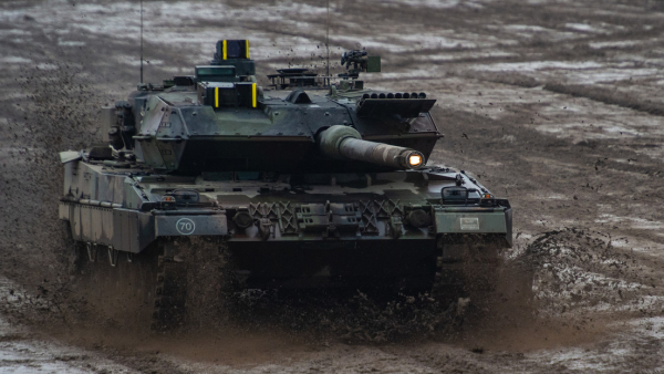Un tanque Leopard 2A6 de las Fuerzas Armadas de Alemania