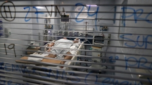 Un paciente con covid-19 en un hospital de Santiago, Chile. 18 de junio de 2020.