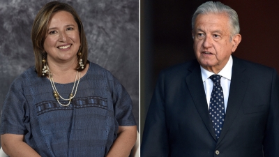 Xóchitl Gálvez, senadora de oposición; y Andrés Manuel López Obrador, presidente de México.