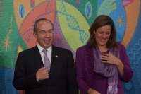El expresidente Felipe Calderon y su esposa Margarita Zavala en una fotografía tomada en noviembre de 2012.