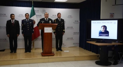 Enrique Galindo, comisionado general de la Policía Federal al informar de la detención del hermano de El Mencho.