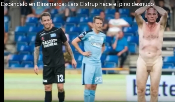 Excampeón de la Eurocopa irrumpe desnudo en un partido en Dinamarca