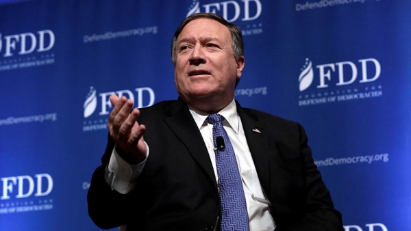 El director de la CIA, Mike Pompeo, en la Cumbre de Seguridad Nacional de FDD en Washington, el 19 de octubre de 2017.