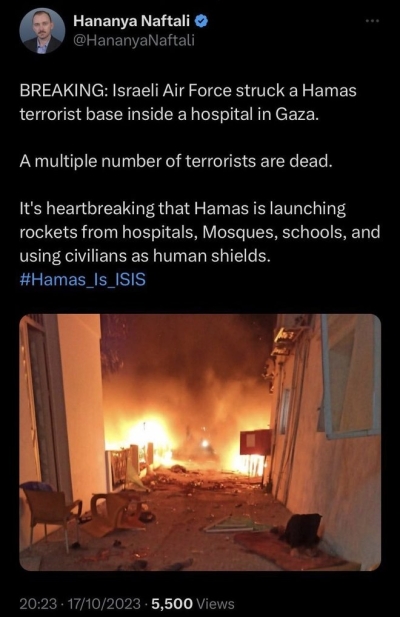 Bomba que perpetró la masacre del Hospital Bautista de Gaza era estadounidense