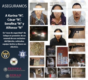 Capturan a la esposa de 'El Marro', líder del Cártel de Santa Rosa de Lima y a otros importantes miembros de ese grupo criminal mexicano