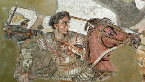 Alejandro combate contra el rey persa Darío III en la batalla de Issos