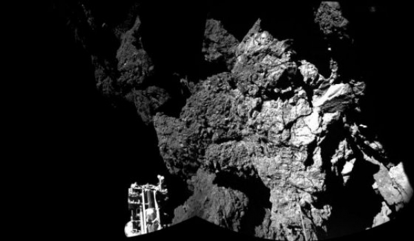 Imagen del 13 de noviembre de &#039;Philae&#039; sobre el cometa 67P