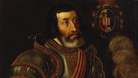 Copia de un retrato de Hernán Cortés realizada en el siglo XIX por el pintor mexicano José Salomé Pina.