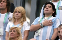 Claudia Villafañe y Diego Armando Maradona, cuando todavía eran pareja. 