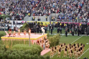 Presentación de 'Bad Bunny' durante el Super Bowl.