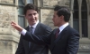 El primer ministro canadiense, Justin Trudeau, y el presidente mexicano, Enrique Peña Nieto, en el Parlamento Hill, en Otawa