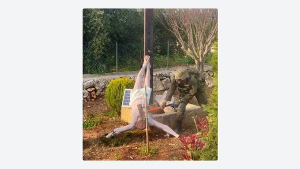Así sanciona Israel al soldado que profanó una estatua de Jesucristo en el Líbano