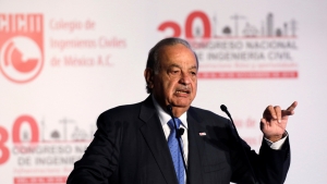 El multimillonario mexicano Carlos Slim en un evento en Ciudad de México, 27 de noviembre de 2019.