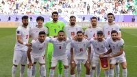 La selección de Irán se alinea antes del partido de cuartos de final contra Japón, durante la Copa Asiática AFC, Qatar, 3 de febrero de 2024.