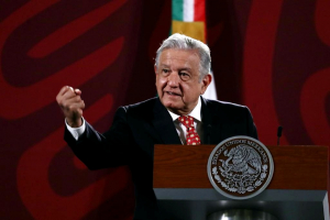 El presidente Andrés Manuel López Obrador, en la conferencia matutina del 6 de junio de 2022