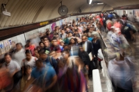 Usuarios del Metro de la CDMX.