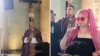 El rapero Alemán reparte cigarros de marihuana dentro de una iglesia de Hermosillo, durante la grabación de un videoclip.