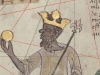Musa I de Malí, emperador de Imperio Maliense, retratado en el Atlas Catalán (1375) del mallorquín Cresques Abraham.