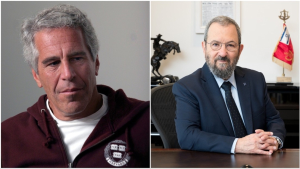 A la izquierda, Jeffrey Epstein, y a la derecha, el ex primer ministro de Israel Ehud Barak