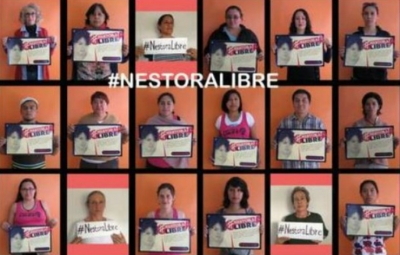 Imágenes de la campaña en las redes sociales por la liberación de Nestora Salgado
