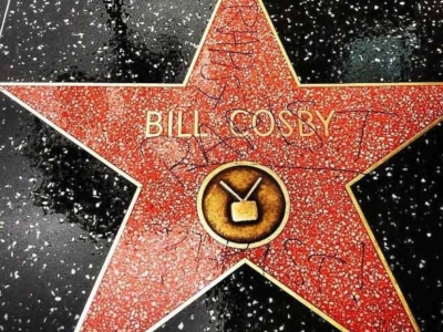 &quot;Violador&quot;, el mensaje dejado en la estrella de Bill Cosby en Hollywood