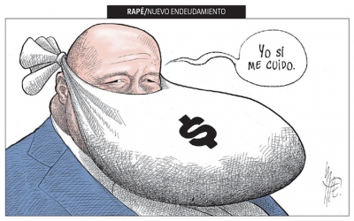 Sobreendeudamiento de Enrique Alfaro en cartones