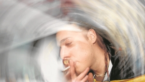 Imagen de archivo de un participante de la Marcha Mundial de la Marihuana