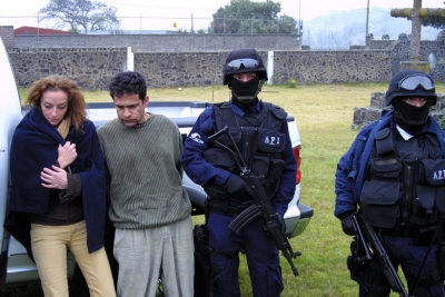 La captura de Florence Cassez e Israel Vallarta Cisneros en diciembre de 2005.