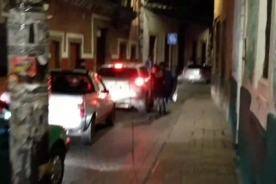 Imagen del incidente ocurrido en el Centro Histórico de Guanajuato