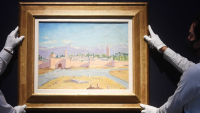 La obra, 'La torre de la mezquita Koutoubia ', hasta ahora propiedad de Angelina Jolie pintada por Churchill. En vídeo, el especialista de Christie's explica la importancia del cuadro.