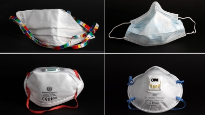 Diferentes tipos de mascarillas.