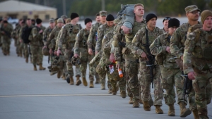 Miembros de la 82.ª División Aerotransportada del Ejército de Estados Unidos.