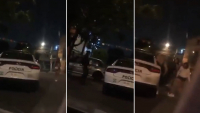 Investigan a un policía que fue captado comprando cervezas y subiendo mujeres a su patrulla