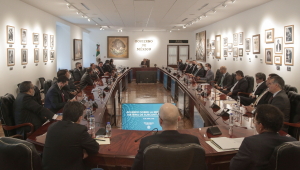 El presidente López Obrador se reunió este lunes con representantes sindicales y empresariales.