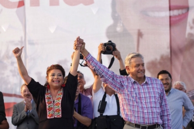 Cierre de Morena en la Delegación Iztapalapa.