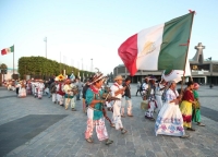 Caravana Wixárika en CDMX. Foto José Antonio López