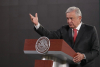 El presidente Andrés Manuel López Obrador durante la conferencia matutina desde Palacio Nacional, este lunes en la Ciudad de México.