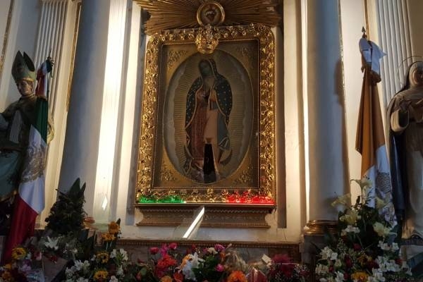 VIDEO: En la Catedral Metropolitana apedrea a la imagen de la Virgen de Guadalupe porque no cumplió el milagro que le pidió