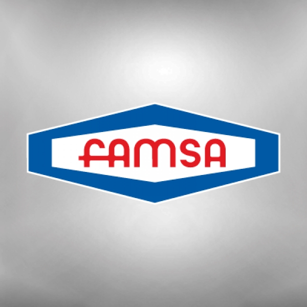 Logo de la empresa Famsa. l