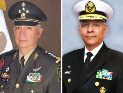 Ricardo Trevilla Trejo, próximo secretario de la Defensa Nacional y Raymundo Pedro Morales Ángeles, próximo secretario de Marina.