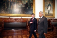 Peña y López Obrador en Palacio Nacional