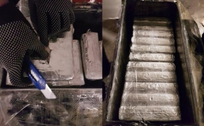 Decomisan 120 kilos de cristal al CJNG en AICM; iban a Australia