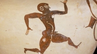 Esta imagen aparece en una ánfora encontrada en Rodas y data del año 500 A.C.