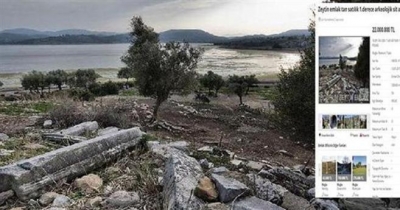 Captura del anuncio en la página web, con las ruinas y vistas de Bargilia.