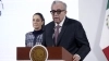 El gobernador de Sinaloa, Rubén Rocha, en conferencia de la presidenta mexicana, Claudia Sheinbaum, en Ciudad de México, el 26 de junio del 2025