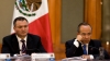 Genaro Garcia Luna y Felipe Calderón en Palacio Nacional, Ciudad de México, México, 21 de agosto de 2008.