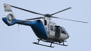 Un helicóptero con francotirador en Múnich, 22 de julio de 2016